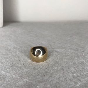Gold plated bold concave ring